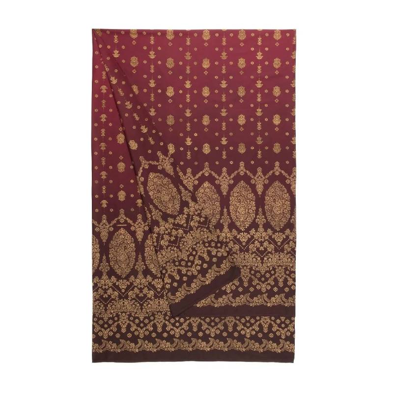 Bassetti Granfoulard Telo Arredo Gold Decor R1 bordeaux in cotone
