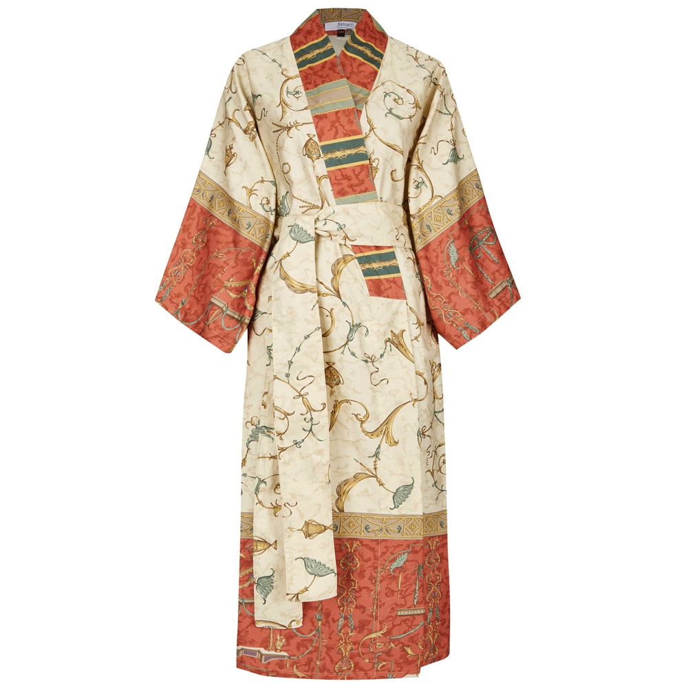 Granfoulard Bassetti Kimono Vestaglia da camera Oplontis Rosso