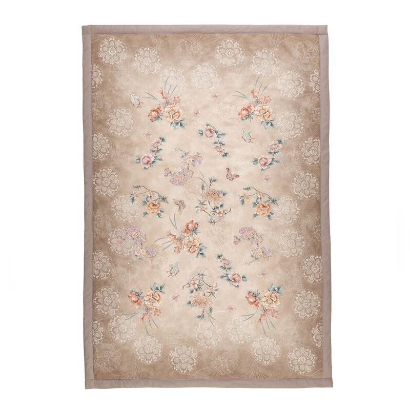 Plaid Esperidi 41 Bassetti 135x190 Eleganza floreale beige per la tua casa