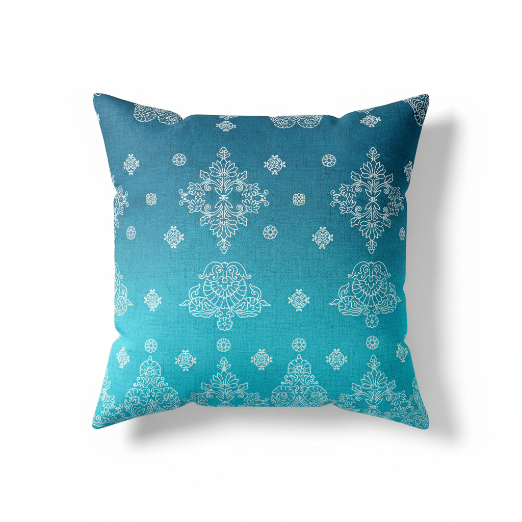 Fodera per Cuscino Arredo Bassetti Kerala B1 turchese in Raso