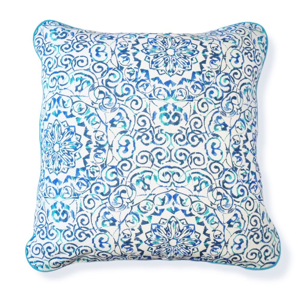 Fodera 40x40 per cuscino da divano BASSETTI Granfoulard Arona turchese