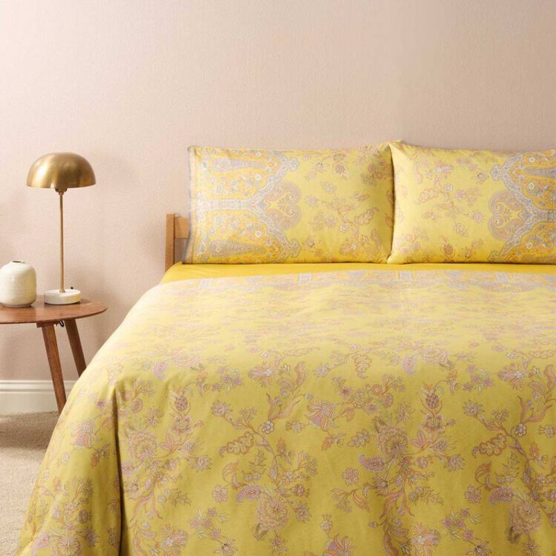 Copripiumino matrimoniale in raso con sotto Bassetti Granfoulard Indian Roses Y1