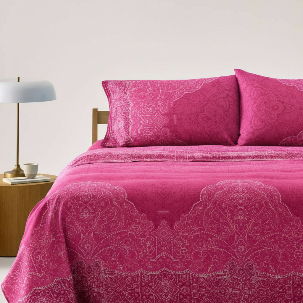 Bassetti Granfoulard Dolceacqua P1 | Copripiumino Matrimoniale fuxia