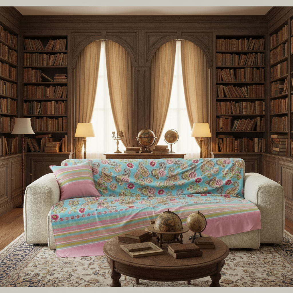 Bassetti Granfoulard Telo Arredo 270x270 Rapallo Turchese Copridivano