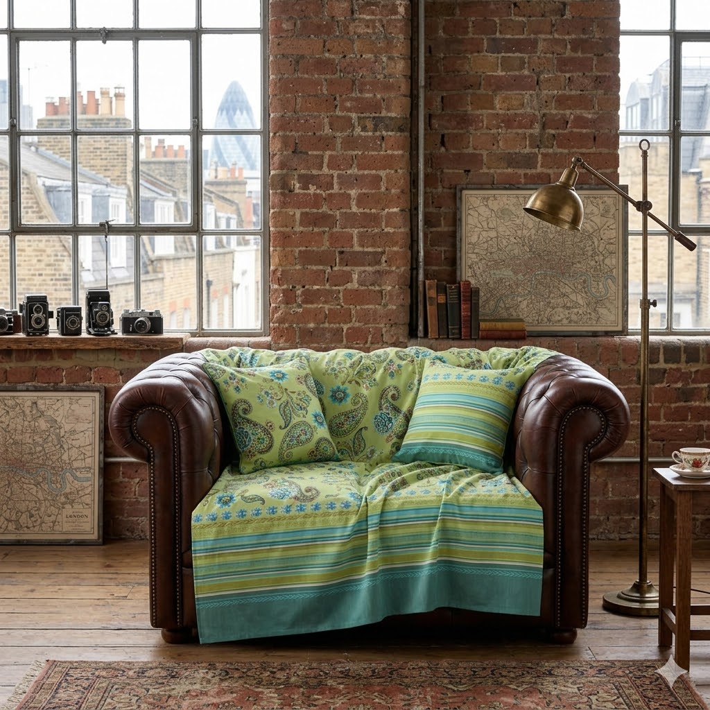 Bassetti Granfoulard Telo Arredo 180x270 Rapallo Verde Giada Copripoltrona