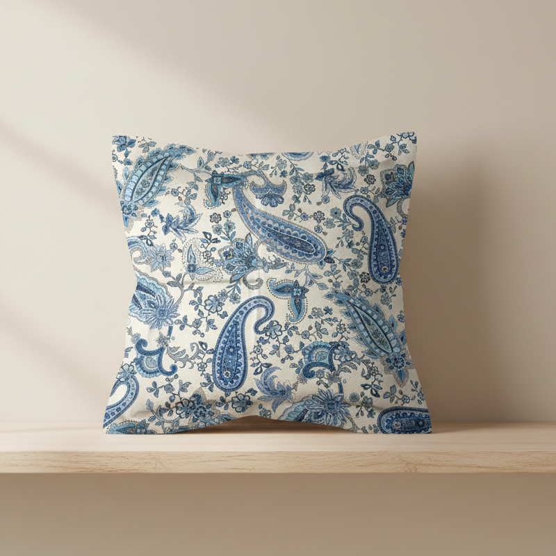 Copriscuscino Bassetti Monnalisa 40x40 Raso Azzurro Elegante