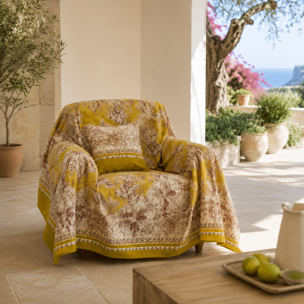 Granfoulard Bassetti Boboli Y1 Ambra 180x270 Telo Arredo