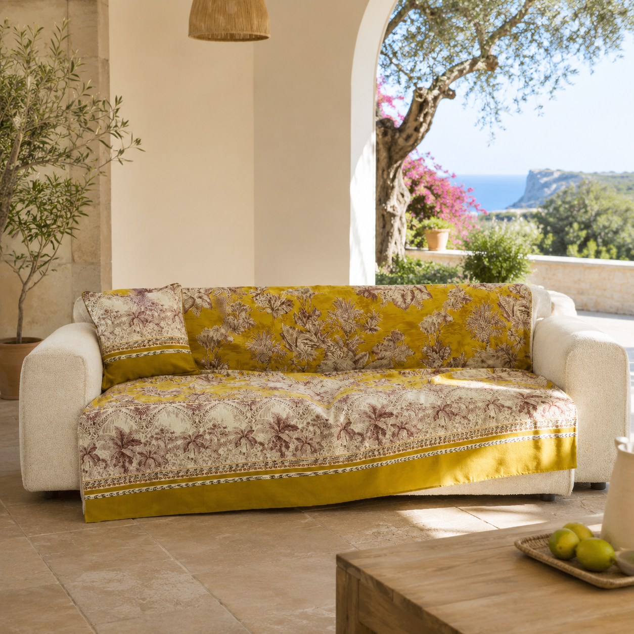 Granfoulard Bassetti Boboli Y1 Ambra 270x270 Telo Arredo