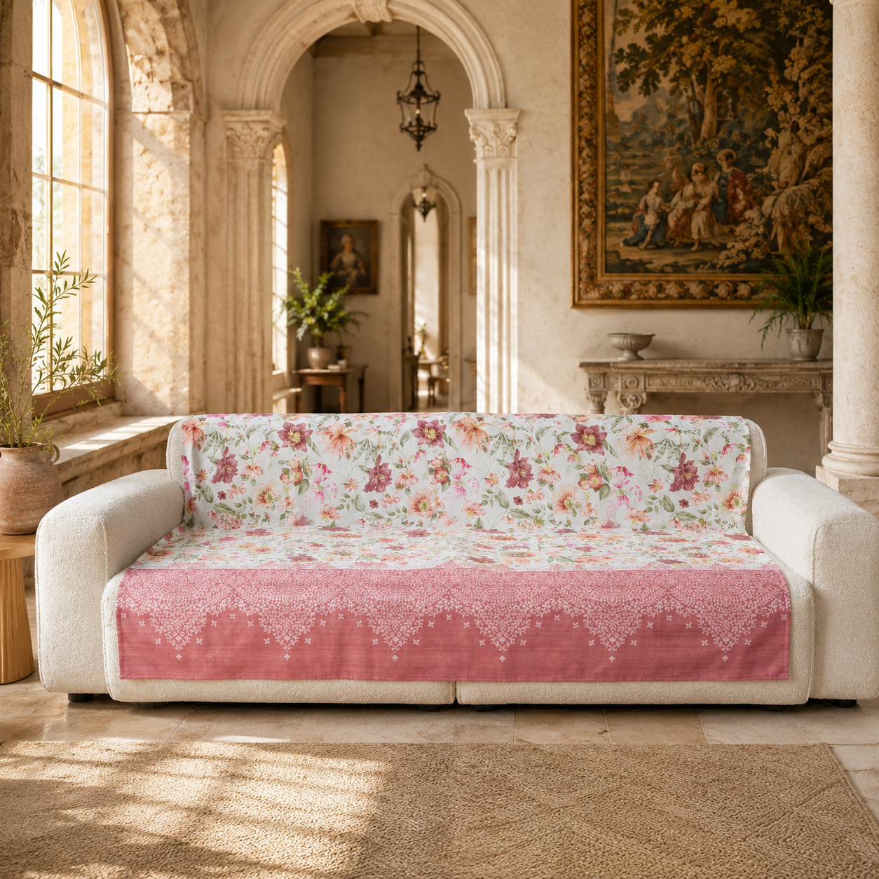 Granfoulard Bassetti Casablanca P1 Rosa 350x270 Telo Arredo Maxi
