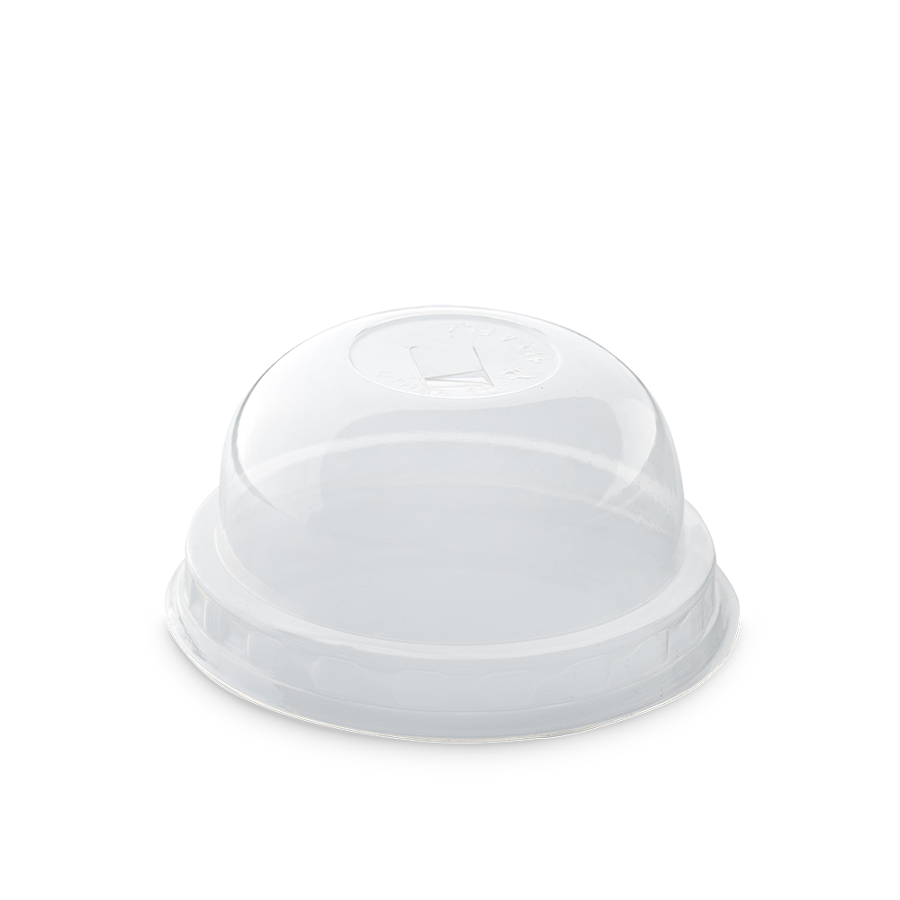 Coperchi a cupola in PLA con pretaglio per cannuccia - D84