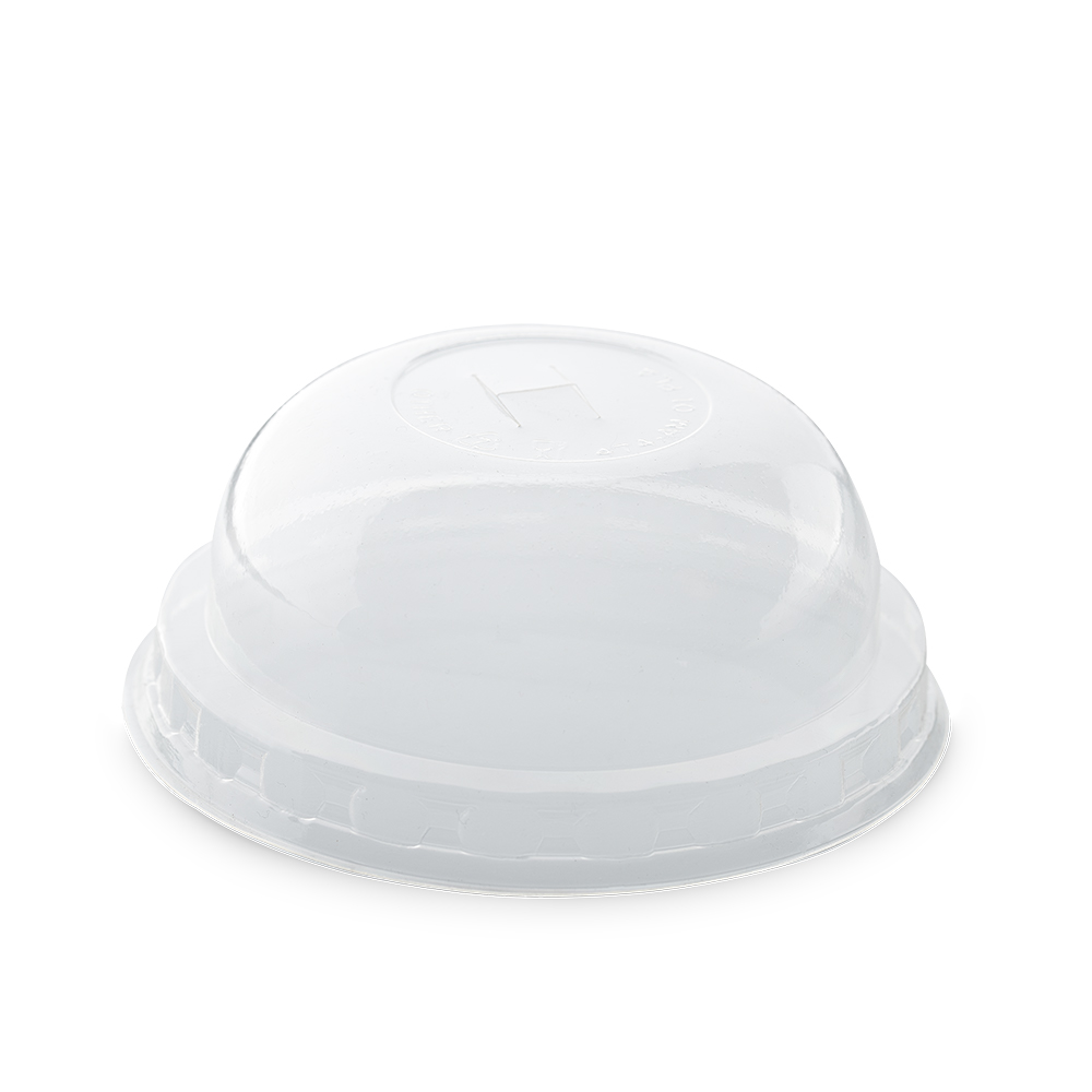 Coperchi a cupola in PLA con pretaglio per cannuccia - D100