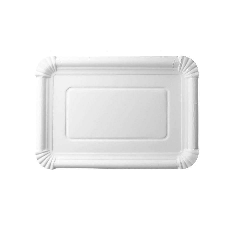 Vassoio in cartoncino bio bianco 17x24 cm - FINE SERIE