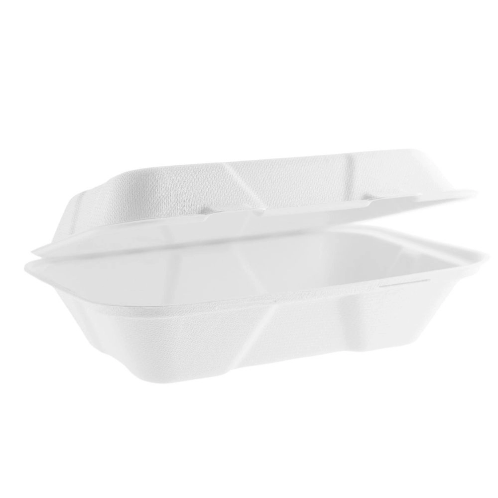 Contenitore asporto con coperchio biodegradabile - 1000ml - 22x15x7,5 cm - NO PFAS - PROMO